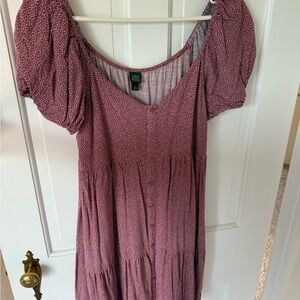 Wild Fable Pink Polka Dot Button-Up Dress